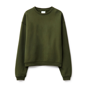 Sudadera con capucha de lana pesada con logotipo personalizado bordado recortado de 240gsm jersey de invierno para hombre y mujer holgado de poliéster/algodón - Product Image 6