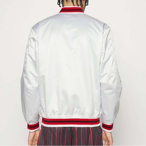 Wholesale Custom Color Men's Bomber Jacket Canvas <b>Stand</b> Collar Front Logo Customized High Quality - Product Image 2