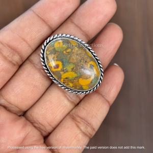 Anillos de Jaspe Frutal Plateados Únicos para Mujer, Resistentes al Agua, de Latón con Piedras Preciosas, Joyería de Moda, Lote al por Mayor para Fiestas - Product Image 2