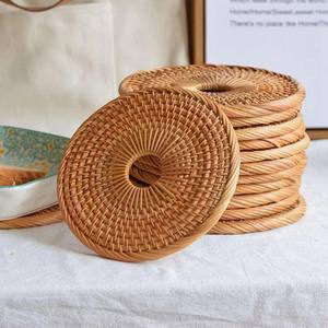 Coasters Dining Table Mat Heat Resistant Insulated Heat Woven <b>Placemats</b> Rattan Coaster Eco Friendly Handmade - Product Image 6
