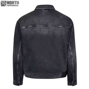 Veste en jean pour homme en gros personnalisable, de haute qualité, respirante et à séchage rapide, logo frontal, veste décontractée, taille/couleur personnalisable - Product Image 2