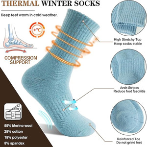 Premium Thermal Winter Men's Ankle Dress <b>Socks</b> Ultra Warm Soft Breathable Durable Eco-Friendly Quick Dry Cartoon Pattern Sports - Product Image 4