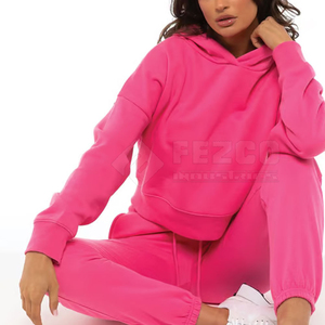 Streetwear Offre Spéciale Ensemble de sweats à capuche courts pour femmes Fabriqué en matériau de haute qualité Ensemble de sweats à capuche courts pour femmes - Product Image 5