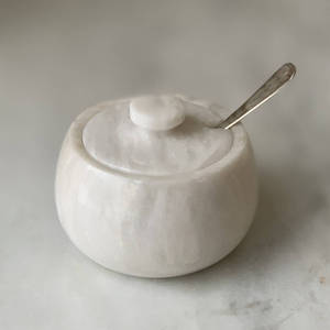 Bol en bois et marbre élégant, accessoires de cuisine pour hôtel, pierre, vaisselle de salle à manger, décoration bol à sel en marbre créatif - Product Image 3