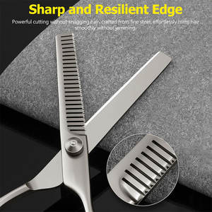 กรรไกรตัดผมสเตนเลสสตีล28ซี่สีดำขนาด6นิ้วกรรไกรตัดผม - Product Image 4