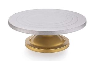 Le plus nouveau support de dessert et de gâteau en métal de forme ronde de conception support de gâteau en aluminium plaqué or en métal de grande taille en Inde - Product Image 5