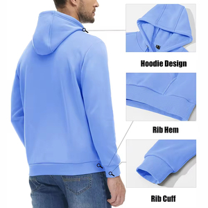 Sudadera con capucha bordada de invierno para hombre de alta calidad con diseño personalizado, sudaderas con capucha informales cómodas y ligeras de talla grande - Product Image 5