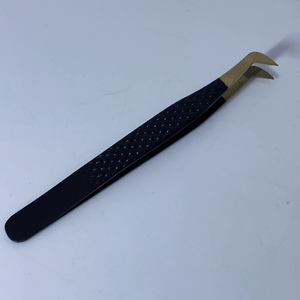 Pinzas para pestañas de acero inoxidable de calidad fina, pinzas para pestañas rectas y curvas, suministros para extensiones de pestañas - Product Image 6