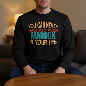 Camiseta de manga larga personalizada Maddox con nombre, artículo de regalo divertido - Product Image 3