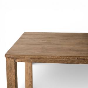 Table à manger rectangulaire rustique en teck massif de 80 pouces, style ferme, 6 places, écologique, facile à assembler, luxe traditionnel - Product Image 3