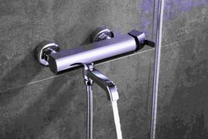 Wandmontierter Thermostat-Duscharmatur-Mischer aus Chrom-Messing mit Thermostatfunktion, Massage-, Soft-Rain- und Pause-Strahlkopf, Einhand-Badezimmerhahn - Product Image 4