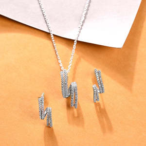 Juegos de Joyería Fina de Plata de Ley 925 Premium, Compre en Línea Elegantes Pendientes Colgantes - Product Image 2