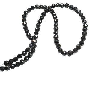 Perles de diamants facettés de couleur noire naturelle, taille 5 mm, pour la fabrication de bijoux, prix de gros, prix des fournisseurs de bijoux - Product Image 1