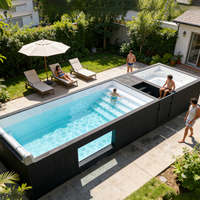 Piscine hors sol DIY de 40 pieds avec abri de piscine et accessoires pour jardin domestique, piscine extérieure, pompe de filtration, installation facile