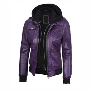 Chaqueta de cuero genuino para mujer personalizada de tendencia 2025 último diseño con mangas largas transpirable y cálida - Product Image 4