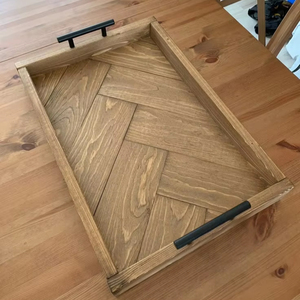 Bandeja de servicio de madera de acacia hecha a mano, vajilla redonda personalizable de estilo clásico para cocina, hogar, Hotel, fiesta, servicio de comida - Product Image 1