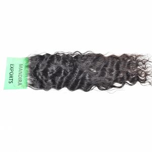 100% vierge naturelle vietnamienne extensions de cheveux humains Machine Double trame cuticule alignée 5*5 fermeture ondulée Temple cheveux humains - Product Image 5