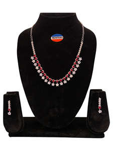 ชุดเครื่องประดับวินเทจสแตนเลสทำด้วยมือของผู้หญิงต่างหูสร้อยคอเพชรสีดำสำหรับงานแต่งงานของขวัญงานหมั้นวันครบรอบ - Product Image 2