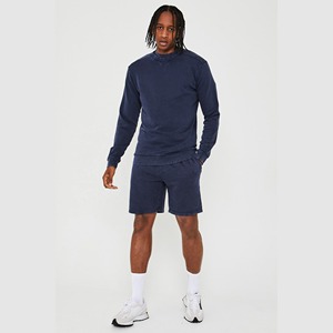 Venta al por mayor High Street Men's Gym Shorts Heavyweight Cotton Fleece Transpirable Sports Sweat Shorts Eco-Friendly Solid Worsted - Product Image 3