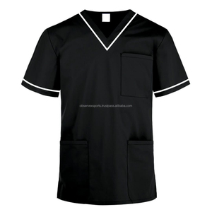 Uniformes d'hôpital gommages personnalisés gommages d'infirmière infirmière à manches courtes haut gommages costume Spa porter Stretch Slim Fit uniforme - Product Image 3
