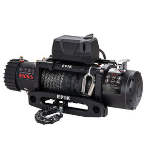 9500lbs DC 12V/24V Dökme Demir Elektrikli Vinç, 26m Sentetik Halat ve Çelik Halatlı Uzaktan Kumanda ile 4x4 Arazi Araçları için - Product Image 1