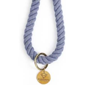 Correa para Perro de Cuerda de Algodón Azul Claro Degradado, Resistente, Hecha a Mano, Trenzada, Personalizable - Product Image 2