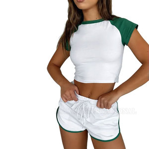 Conjunto de Top Corto y Pantalones Cortos de Verano, Fabricación en Fábrica, Algodón de la Mejor Calidad - Product Image 2