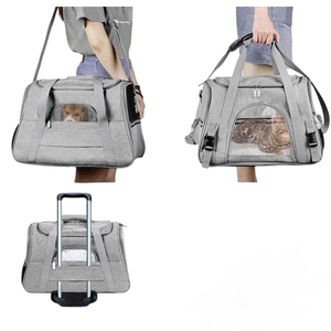 Abrigo impermeable para gatos y cachorros, portador de mascotas de forma cuadrada con cierre de cremallera para perros pequeños que viajan directamente desde Vietnam - Product Image 4