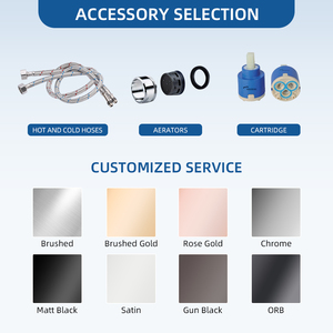Brosse Rose Or Mur Monté En Laiton Corps Bassin <span class=keywords><strong>Mitigeur</strong></span> Robinet Robinet Dissimulé 2 Trous Robinet En Alliage De Zinc Poignée Salle De Bains Hôtel - Product Image 6