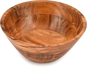 Bol de service en bois naturel de haute qualité bol en bois décoratif pour salade fruits maison cuisine Table à manger fête et utilisation de mariage - Product Image 1