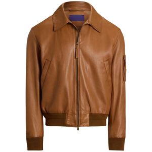 Chaqueta de Invierno de Cuero de Oveja Genuino Original para Hombre, Cuello Alto, Cierre de Cremallera, Logotipo, Último Diseño, OEM, Alta Calidad, Personalizable y Elegante - Product Image 1