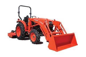 Tractor pequeño Kubota 4x4 con cargador frontal y retroexcavadora, tractores Kubota, camiones. - Product Image 6