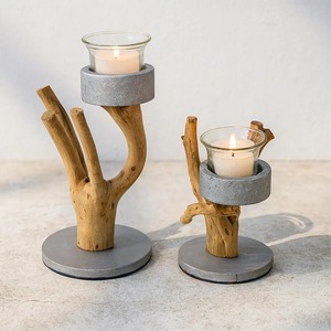 Porte-bougie en bois de style arbre pour la décoration de la maison, l'affichage dans le salon, la chambre à coucher, sur la table et comme cadeau parfait, accent provenant d'Inde - Product Image 1