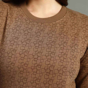 Logo sweat coton polaire femmes pull à col rond pull surdimensionné impressions personnalisées sweat broderie personnalisée vêtements - Product Image 5