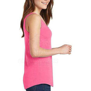 Camisetas sin mangas para mujer de alta calidad, hechas a medida, 100% algodón, de secado rápido, transpirables, estilo casual, para fitness. - Product Image 3