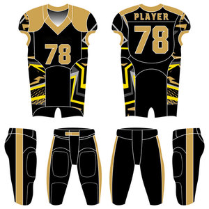 Uniformes de fútbol americano de moda juvenil al mejor precio, uniforme americano de diseño de Panel transpirable y de secado rápido - Product Image 4