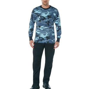 Venta al por mayor personalizado manga larga hombres Top pulóver térmico cuello redondo de alta calidad camuflaje sudadera en Stock - Product Image 4