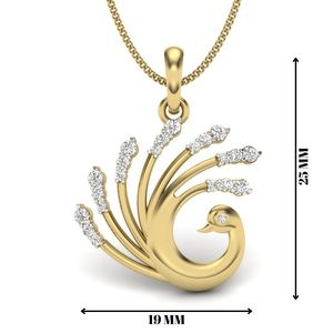 Ishi Diamonds 18K Gold Love Lock Lab Grown Diamond Pendant - Product Image 2