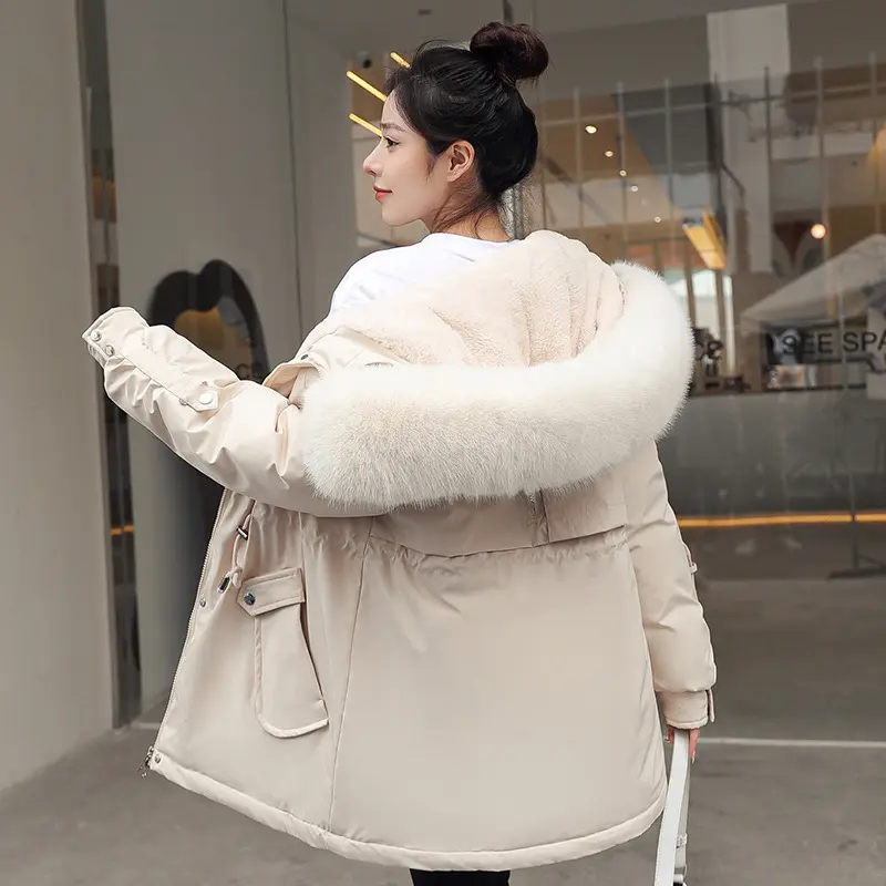 Groothandel Dames Winter Bubble Kleding 2023 Warme Capuchon Fleece Puffer Jas Voor Vrouwen