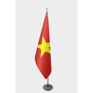 Drapeau d'intérieur officiel du Vietnam, technique d'impression numérique, matériau en aluminium, élégant et durable - Product Image 1