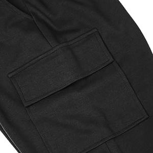 Pantalon cargo pour homme, taille élastique, cordon de serrage, pantalon streetwear avec poches utilitaires - Product Image 6