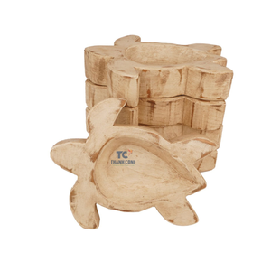 Sea Collection Natural <b>Candle</b> Filled Small Wood Dough Bowl Customized Dough Bowls Soy <b>Candle</b> Handicraft Rustic Home Decor - Product Image 2