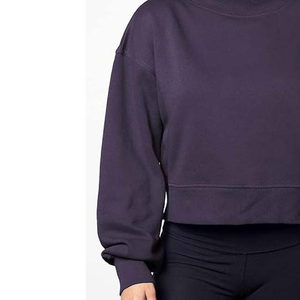 Pull à col montant 100% coton léger, respirant, écologique, vêtement décontracté d'hiver, impression personnalisée sur le devant, coupe ample - Product Image 5