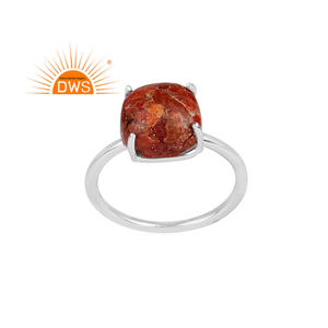 Fait à la main 925 Fine Sterling Silver Sponge Coral Gemstone Déclaration Anneau Bijoux Pour Femmes Cadeau Pour Elle - Product Image 1