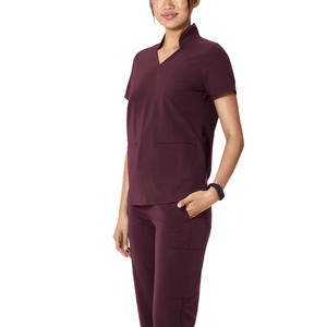 ชุดยูนิฟอร์มพยาบาลแบบสั่งทำพิเศษจากโรงงานผู้ผลิตโดยตรง พร้อมโลโก้  ผ้าสแปนเด็กซ์/โพลีเอสเตอร์  คอเสื้อแบบหลากหลาย  ไซส์พลัส - Product Image 6