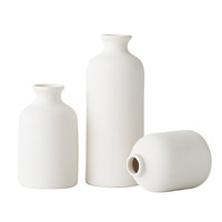 Vase en céramique, vases à fleurs pour la décoration, vases décoratifs modernes de style bohème et de ferme pour l'herbe de la pampa et les fleurs séchées, finition vieillie