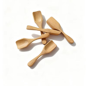 Cuillère de cuisine en bambou, ustensile de cuisine en bois massif fait à la main, écologique, manche long, antiadhésif, compatible lave-vaisselle, fournisseurs en gros - Product Image 1