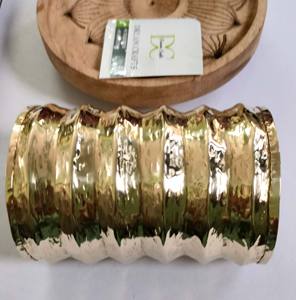High Quality Artificial Golden Cuff <b>Bracelet</b> Lead-Free Resin Crafted Embossed Design Gold Tone All Sizes <b>Angel</b> European Costume - Product Image 2