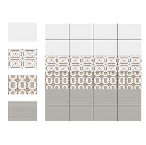 Carreaux muraux émaillés brillants en céramique design décoratif de couleur marron clair 30x45cm - Product Image 4