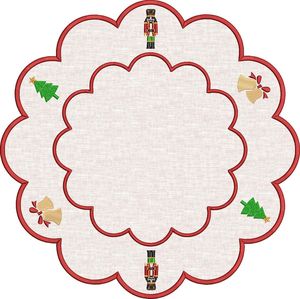 Napperon en lin élégant pour cadeau de mariage avec broderie faite à la main pour des accessoires de salle à manger intemporels et élégants - Product Image 4